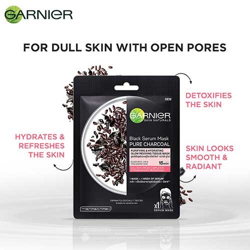 Garnier Face Sheet Mask for Dull Skin with open pores